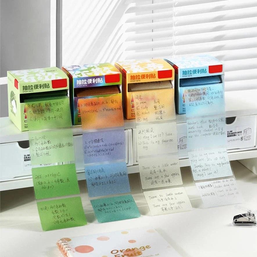 

126Sheets Color Sticky Notes Pads Stationery Paper Stickers Posted It Memo Notepad Notebook Message Pull-out Sticker Stationery