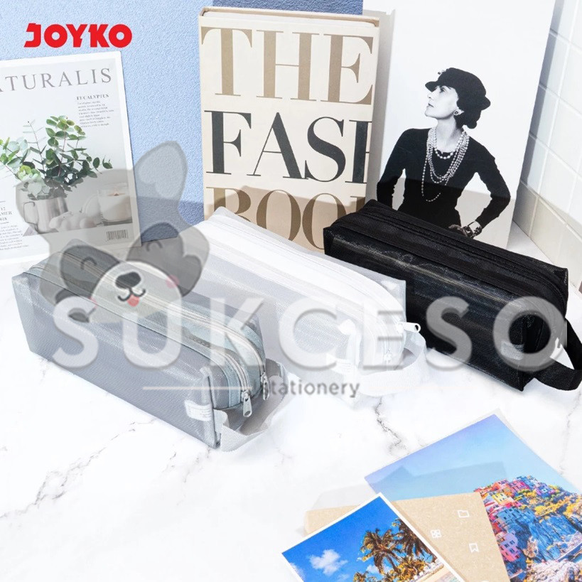 

JOYKO Pencil Case PC-5024 - Kotak Pensil Jaring Multilayer Monochrome Murah