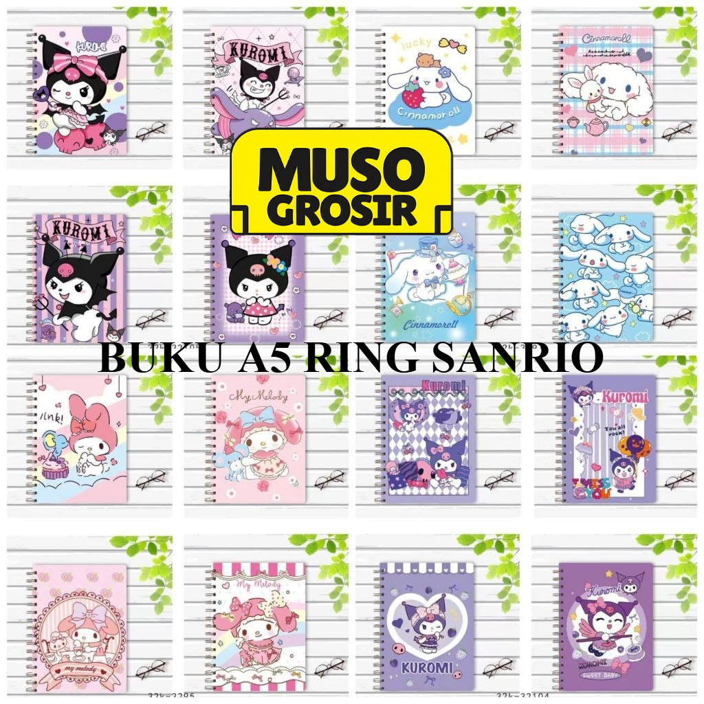 

MUSO | BUKU NOTEBOOK A5 | A7 RING LABUBU SANRIO STICKY NOTE BOOK RING / NON RING KUROMI SANRIO BARBIE MIXUE LOTSO BUKU TULIS CATATAN LUCU AESTHETIC VIRAL