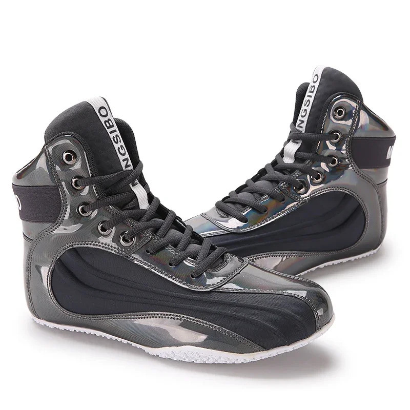 Sepatu Gulat Berkualitas Tinggi Sepatu Tinju Pria Sepatu Gulat Mewah Anti Selip Sepatu Tinju