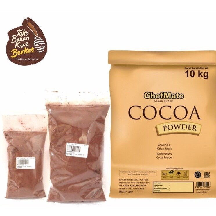 

CHEFMATE COCOA POWDER REPACK 1 KG / COKLAT BUBUK CHEFMATE