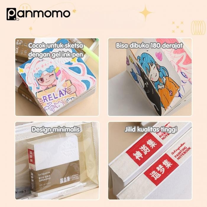 

TERLARIS! languo Wonderful Painting Sketch Book 200gsm 50 lembar - 12.5x12.5cm