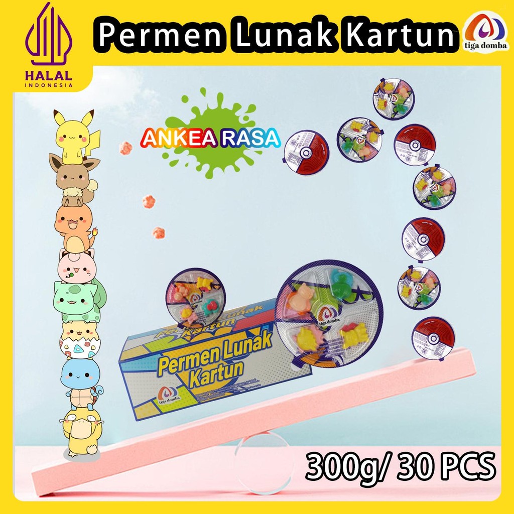 

Permen Lunak Kartun, Rasa :Stroberi,Mangga,Jeruk,Apel 1Box 30PCS Multiple Flavors Permen Lunak Healthy Snacks Camilan Halal yang Cocokuntuk Relaksasi dan Acara Kumpul-Kumpul!