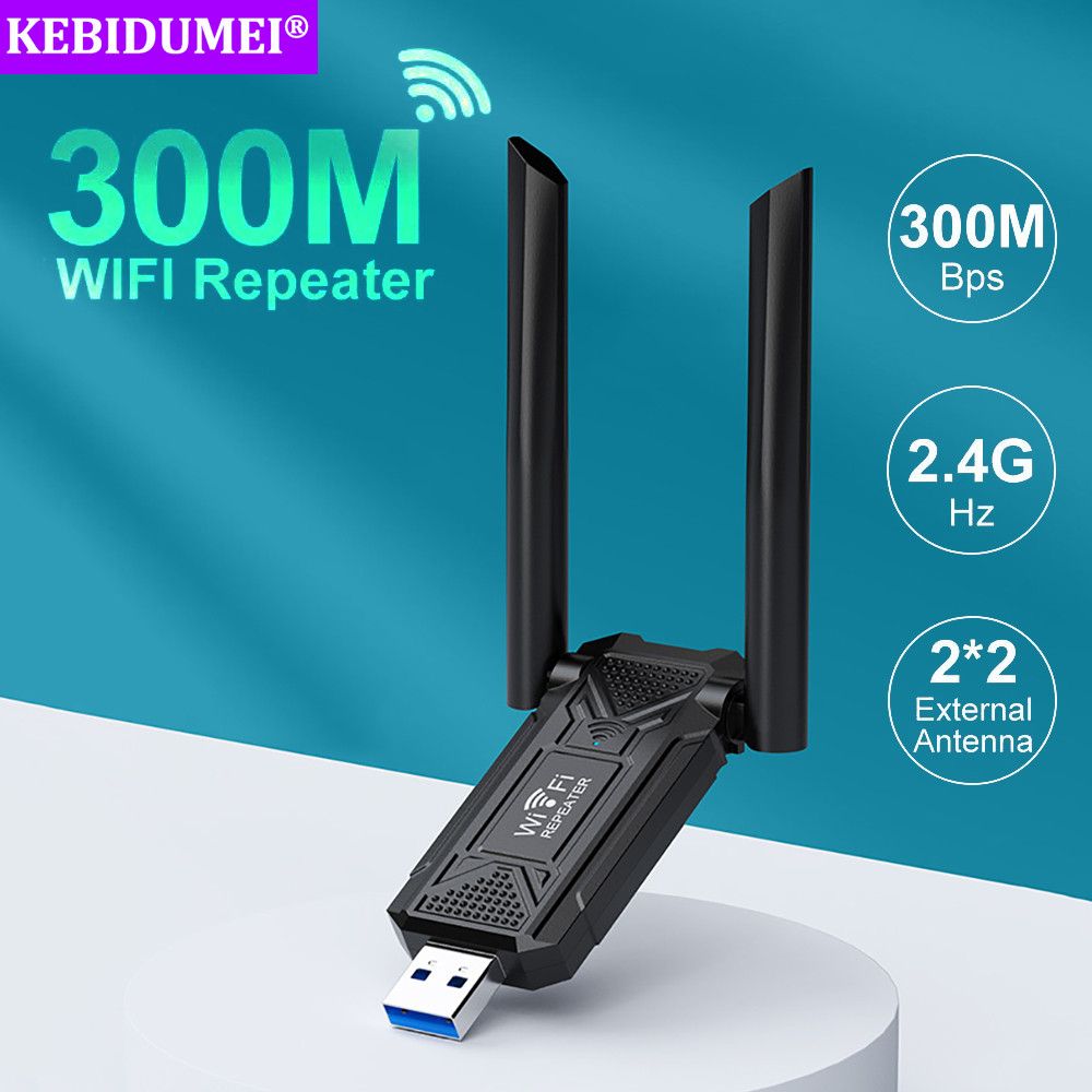 300Mbps USB WiFi Repeater 2.4G WiFi Extender Long Range Wireless WiFi Signal Enhancer Booster Wirele