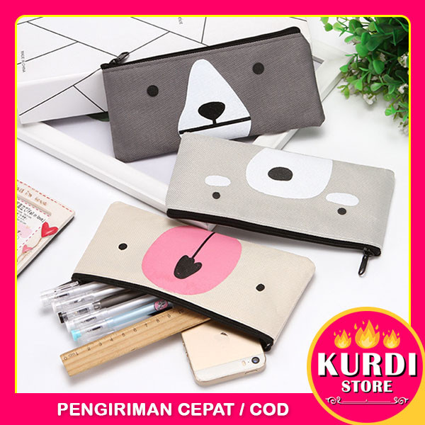 

Tempat Pensil Karakter Hewan Lucu / Kotak Pensil Kain Motif Animal Dompet Pouch Serbaguna / TS-90