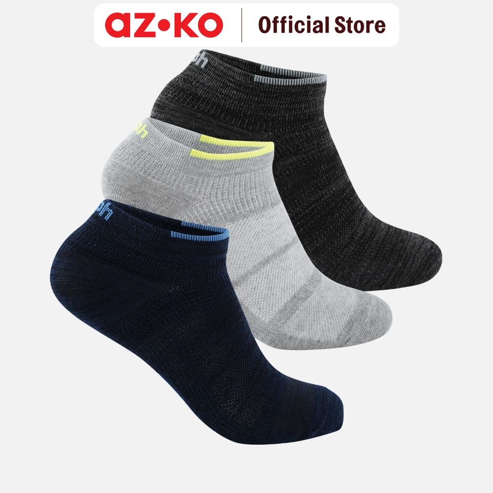 AZKO Alph Set 3 Pcs Kaus Kaki Wanita Value Ankle Women Socks Kaus Kaki Pendek Cewek Kaos Kaki Ankle 