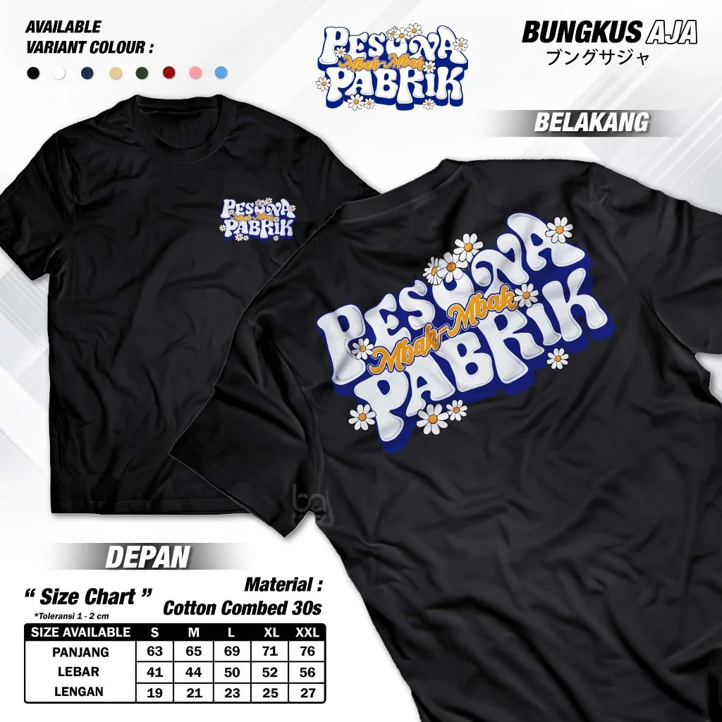 Kaos Pesona Mbak Mbak Pabrik Baju Distro Karyawan Pabrik Tshirt Wanita Keren Terbaru COD