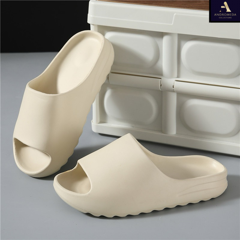 Sandal Wanita Terbaru Sandal Slop Kekinian Bahan Karet TEBAL EMPUK