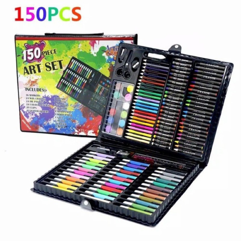 

(GAT) Pensil Warna Art Set Full Crayon 150 Pcs Anak Alat Seni Lukis Gambar