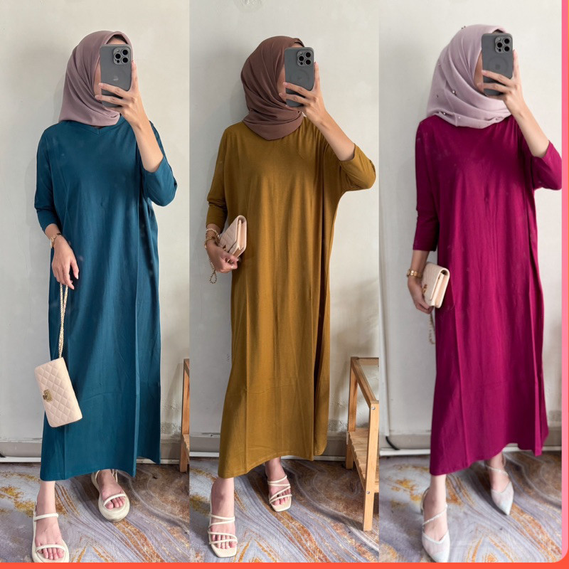 MIDI DRESS KAOS COMBED WANITA KEKINIAN