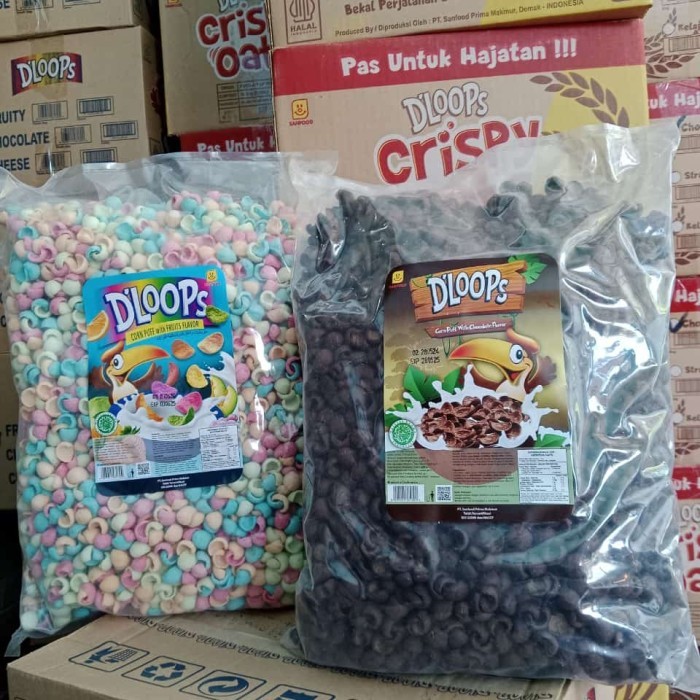 

D'LOOPS CORN PUFF 1 bal berat 1kg
