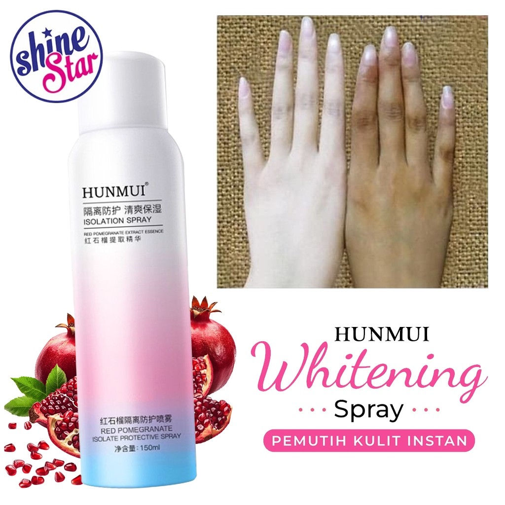 LIFUSHA - HUNMUI Spray Original Instant Whitening Lotion Tabir Surya Pemutih Kulit Tubuh Badan