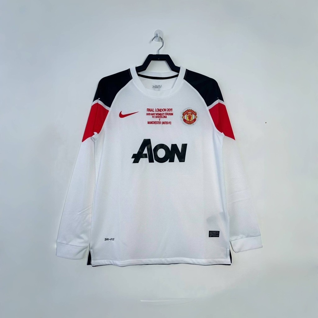 Manchester United Away Seragam Sepak Bola Jersey Kustom Bordir Olahraga Seragam Sepak Bola Peringata
