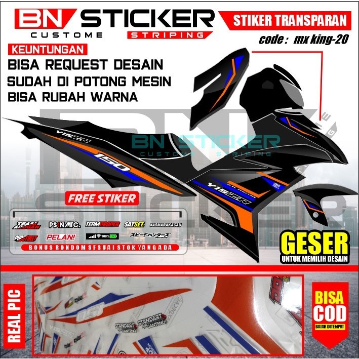 STIKER MX KING STRIPING MX KING 150 STRIPING MX KING TRANSPARAN STRIPING MX KING VARIASI STRIPING MX