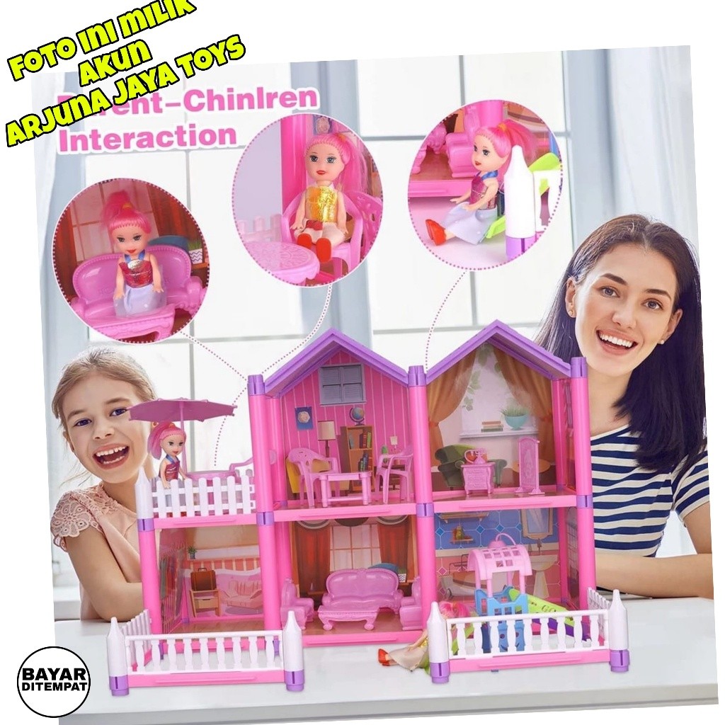 MAINAN RUMAH RUMAHAN BONEKA BERBI DREAM HOUSE BESAR