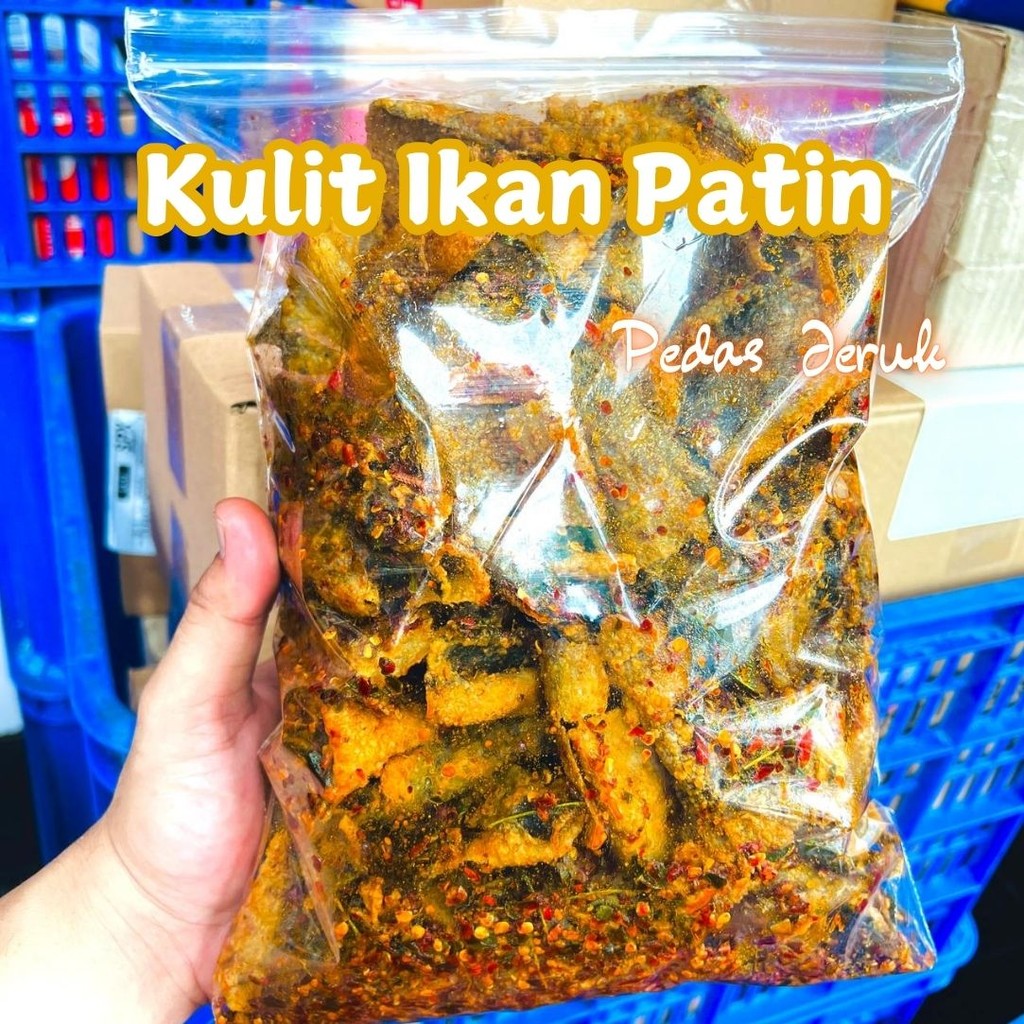 

KERUPUK KULIT IKAN PATIN PREMIUM KHAS MEDAN 600 GRAM / KERIPIK KULIT PATIN ORIGINAL DAN PEDAS JERUK