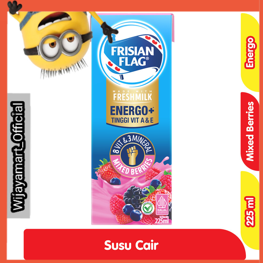 

Frisian Flag Energo+ Susu Segar Rasa Mixed Berries 225 ml