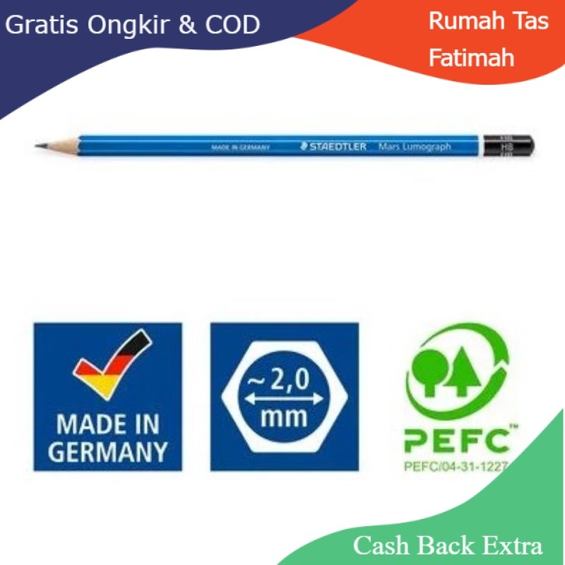 

Promo PENSIL STAEDTLER 2B KOMPUTER ORIGINAL By Rumah Tas Fatimah