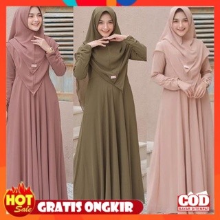 [PREMIUM ORIGINAL] Gamis Syari Hijab 2 layer/Gamis Syar'i Jumbo/Mayra Syar'i Hijab