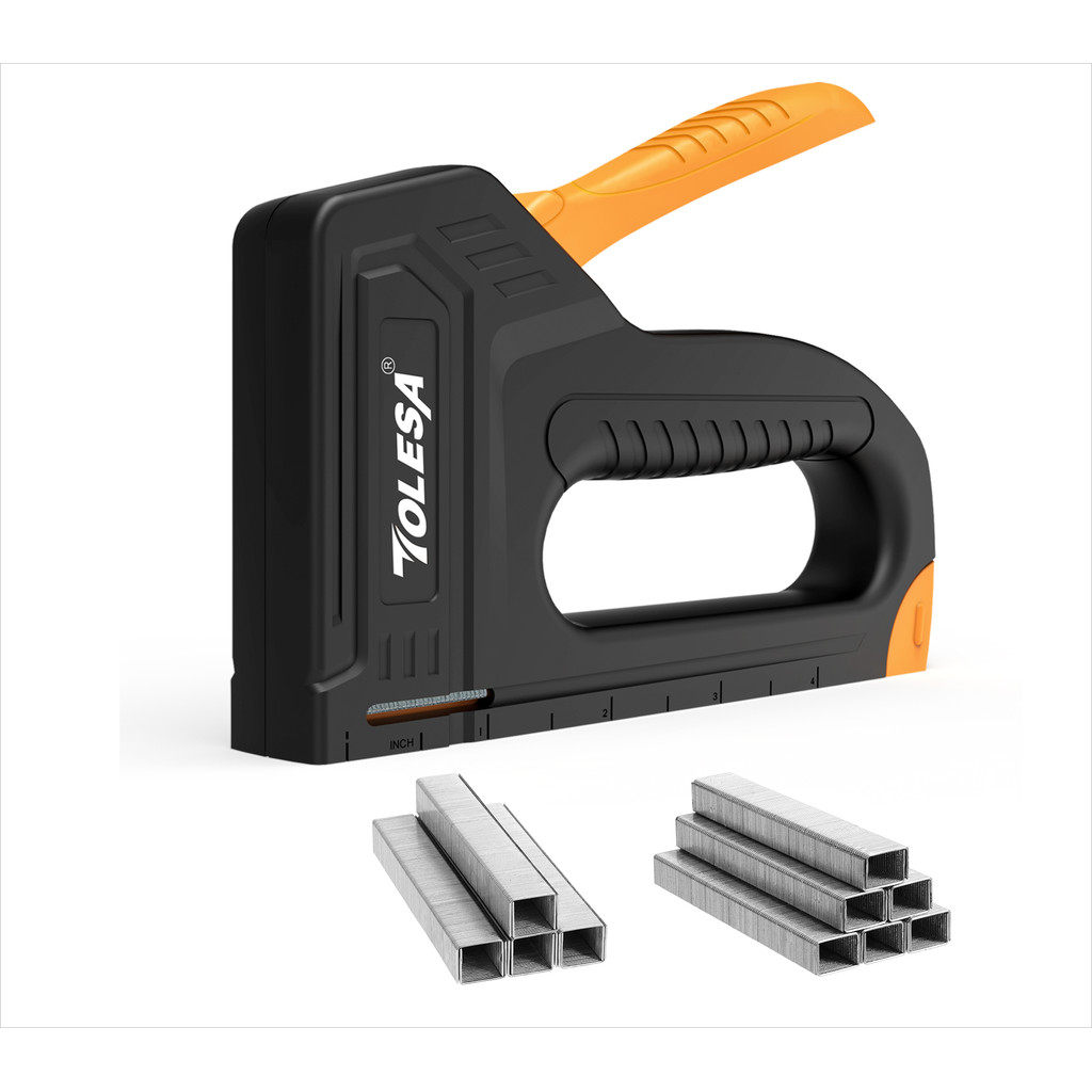

TOLESA Staple s for Wood Light Duty Home Use Manual Staplers Upholstery Nail with 1200 Staples Home Decor Carpentry Tools