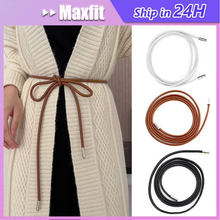 Tali Ikat Pinggang Dress Wanita Tali Belt Tassel Kulit Sintetis Model Slim Aksen Fashion Korea