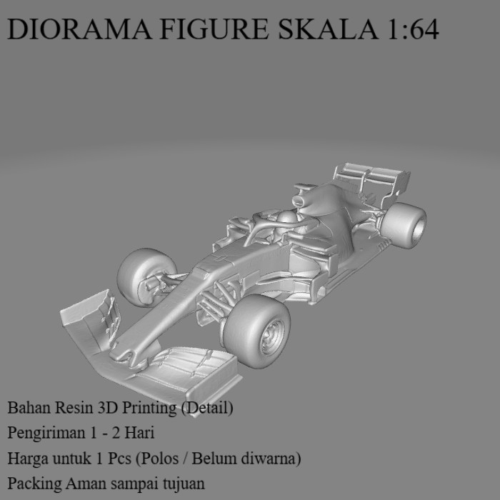 Diorama Miniatur Formula 1 / F1  Skala 1/64 Mini Figure Diecast