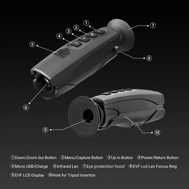 CEM T-72 Handheld Thermal Hunting Vision Monocular with high IR Resolution Easy Access To New Featur