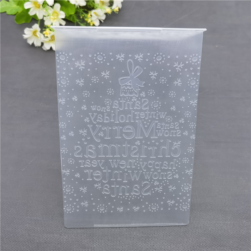 

Merry Christmas Plastic Embossing Folders scrapbook album card packing decoration cutting dies paper craft stencils