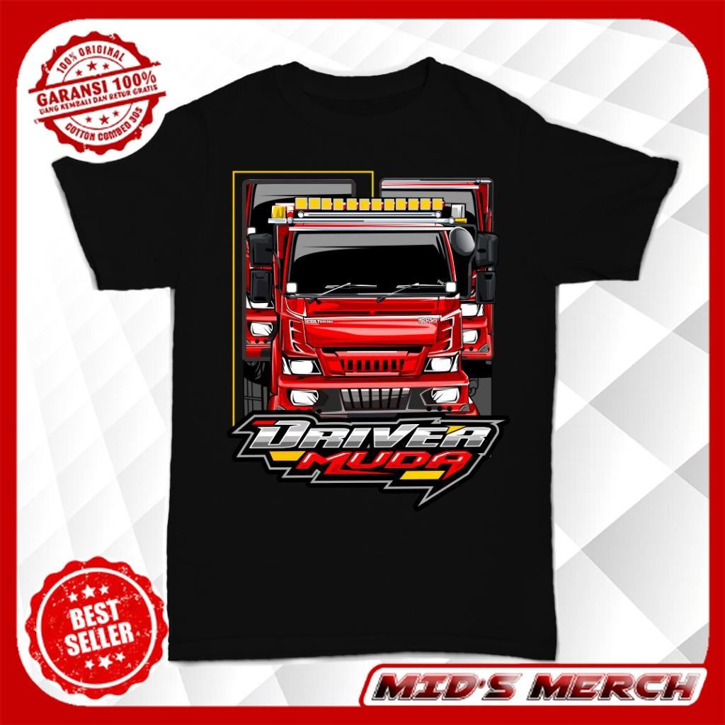 MM - Baju KAOS ANAK SOPIR TRUK DRIVER MUDA TRUK MERAH Anak 1-14 Laki Tahun Premium Distro Katun | Co