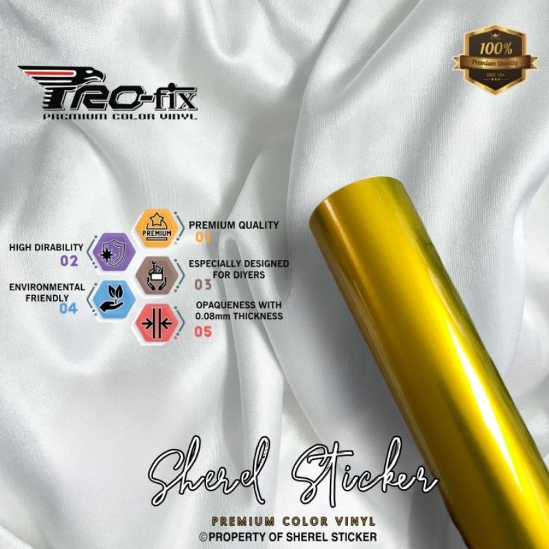 SKOTLET PROFIX KUNING METALIK CANDY PANJANG 50 CM