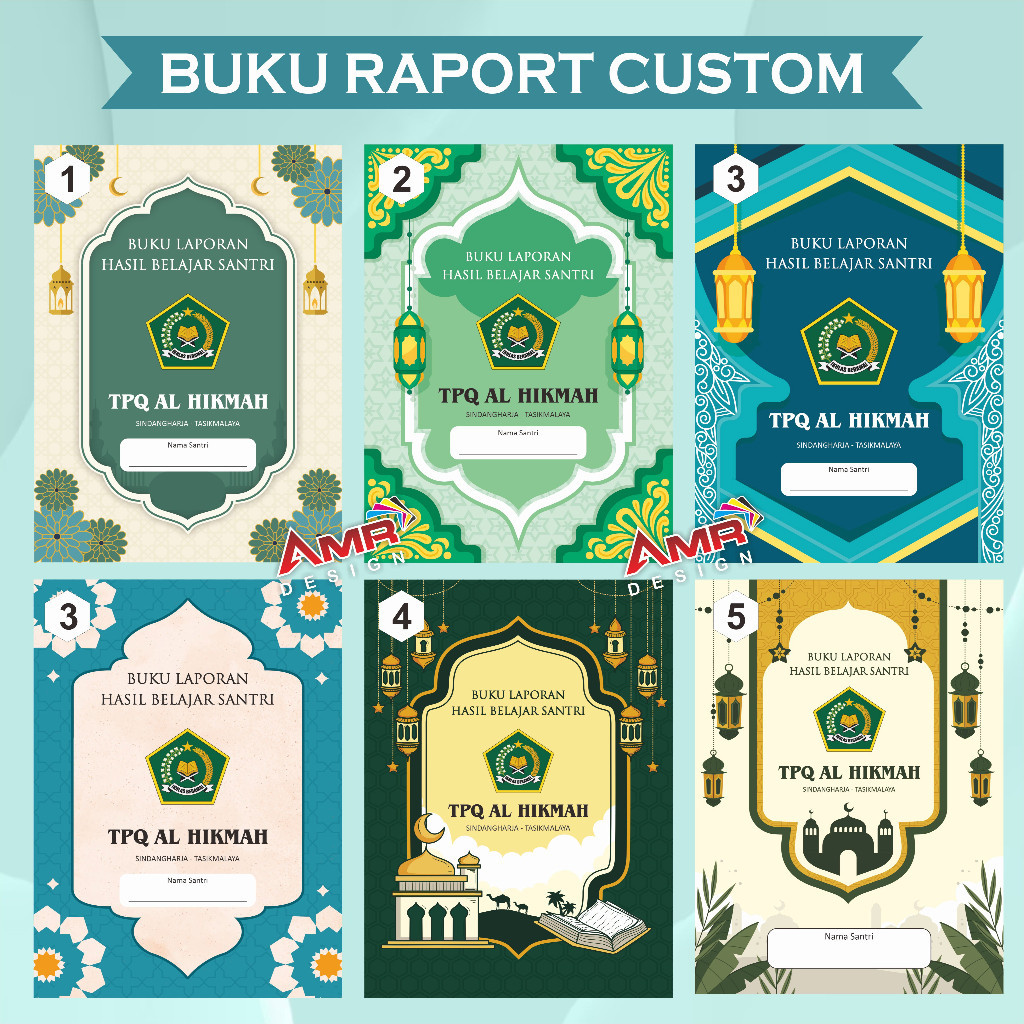 Cetak Buku Raport Custom/Raport TK, TPA, MDA, Paud, Bimbel, dan lembaga pendidikan lainnya Murah