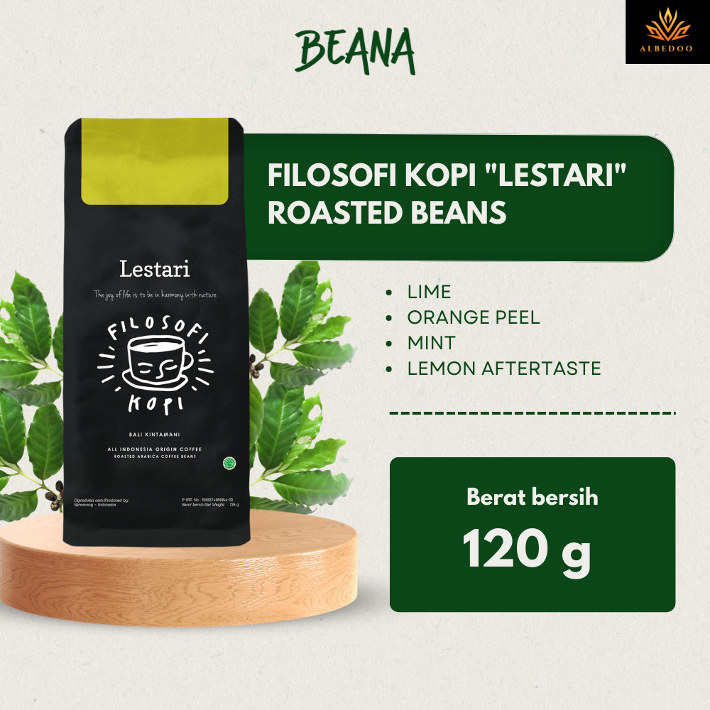 

Lestari Coffee Roasted Beans | Filosofi Kopi Bubuk 120gr - Beana Roastery Semarang