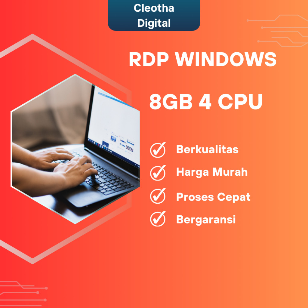 RDP & VPS WINDOWS 8GB/4CPU FULL ADMIN MURAH 30 HARI