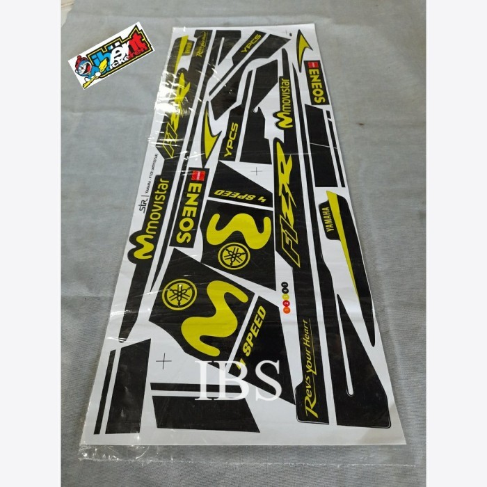 STIKER STRIPING FIZR FIZ R MOVISTAR HITAM KUNING