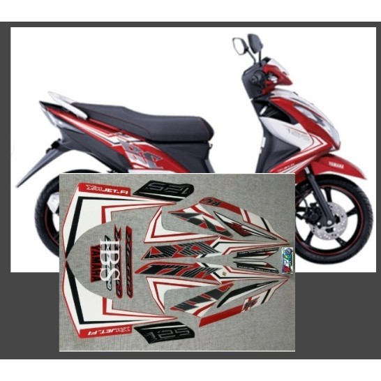 STRIPING XEON RC MERAH 2013 STIKER LIS STANDAR ORI YAMAHA POLET