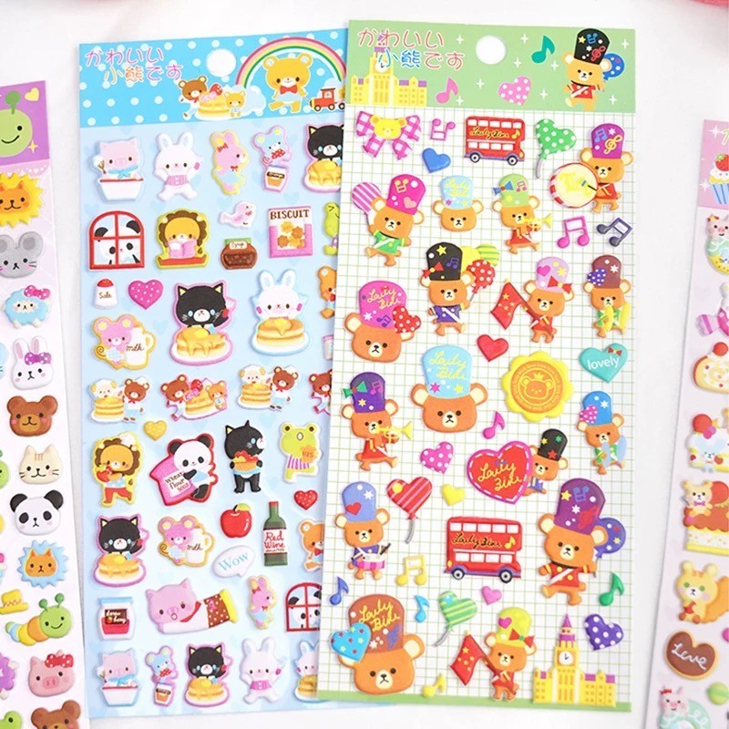

STICKER 3D / STIKER TIMBUL BESAR HEWAN TRANSPORTASI ANGKA HURUF DINO / EMBOSS STICKER TEMPEL ANAK sanrio Hello Kitty Unicorn Paw patrol
