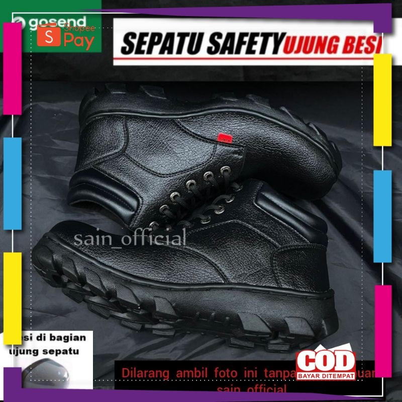 [PREMIUM ORIGINAL] Sepatu Safety Pria/Sepatu Boot Pria Sepatu Boots Safety Kerja/Sepatu Safety Pria 