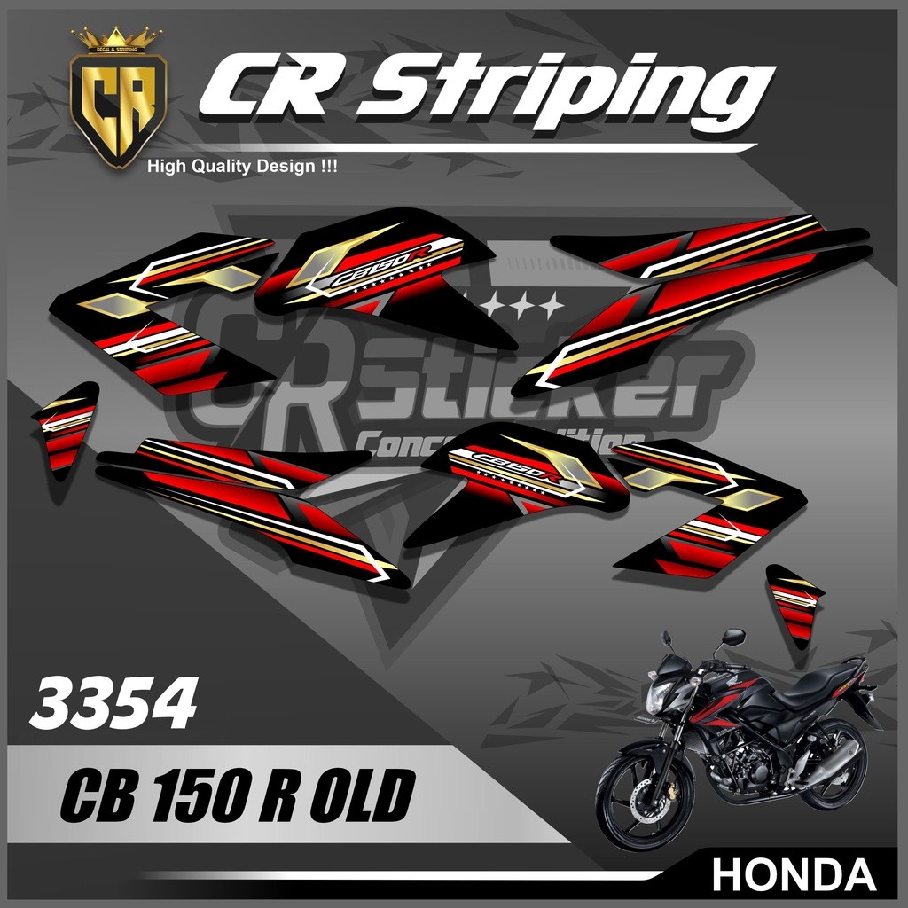 Sticker Striping Motor CB 150R OLD Semi full - Striping HONDA CB 150R OLD Desain Racing |CODE A3354
