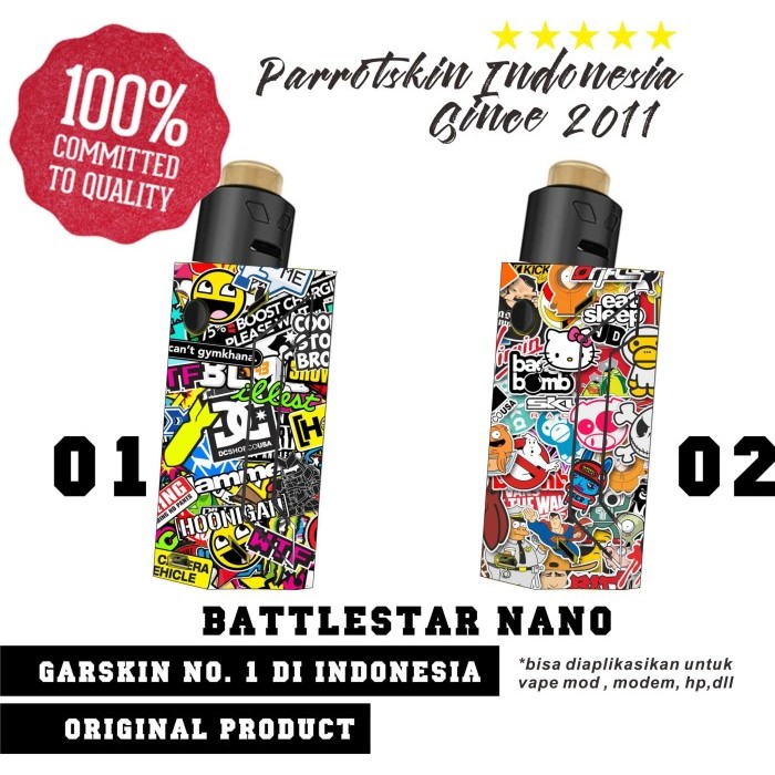 

Garskin skin Sticker Battlestar Nano bomb sticker edition bisa custom