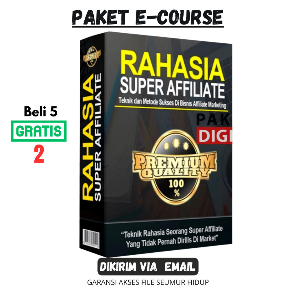 (44) ECOURSE - Rahasia Super Affiliate Mastery - Materi Video Pembelajaran