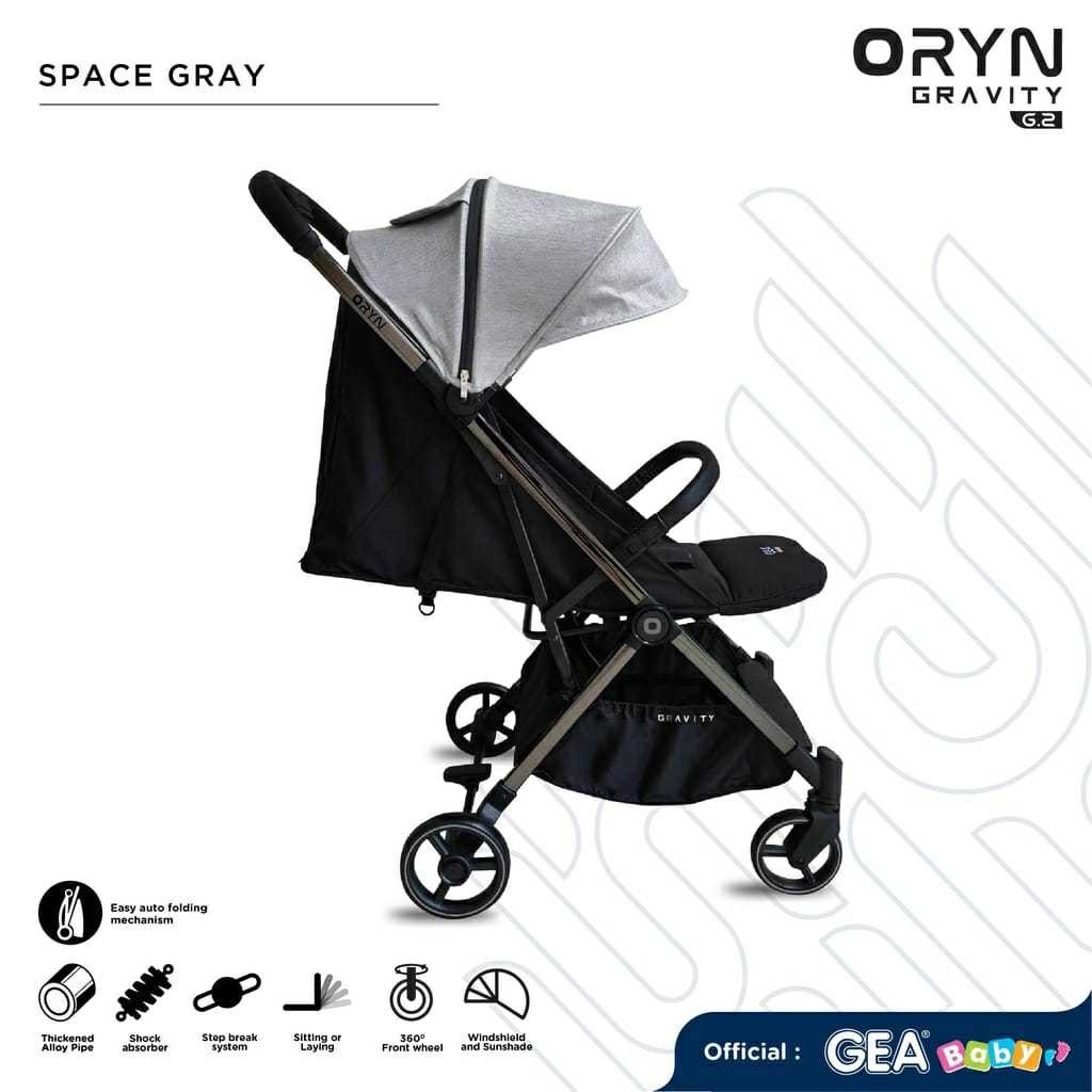 GEA BABY-ORYN GRAVITY G2 STROLLER-SPACE GREY