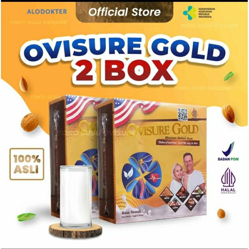 

( PAKET 2 BOX ) Ovisure Gold Milk Official Store Terbaru Asli - Susu Herbal Atasi Nyeri Sendi | Tulang Otot Persendian | Syaraf Kejepit Ampuh 100% Original BPOM