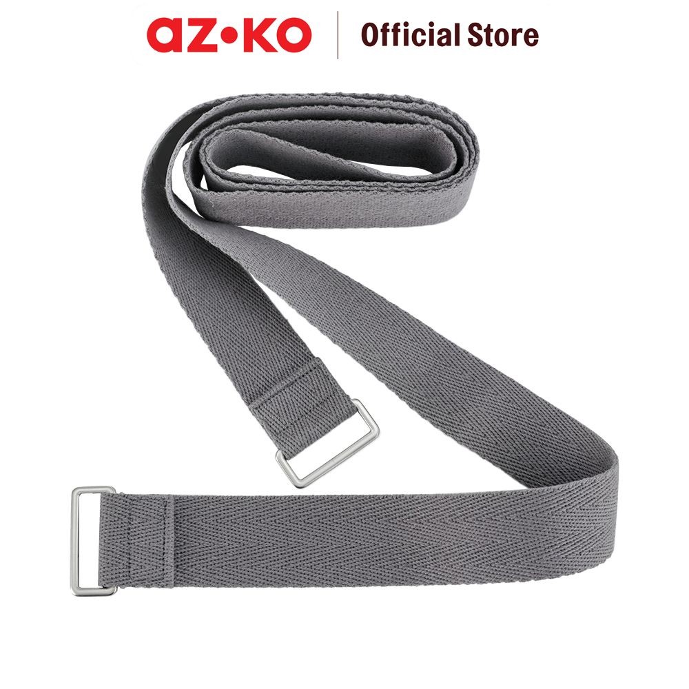AZKO Alph 183 cm Strap Yoga - Abu-Abu Tali Yoga Fitness Stretch Strap Aksesoris Yoga Peralatan Olahr