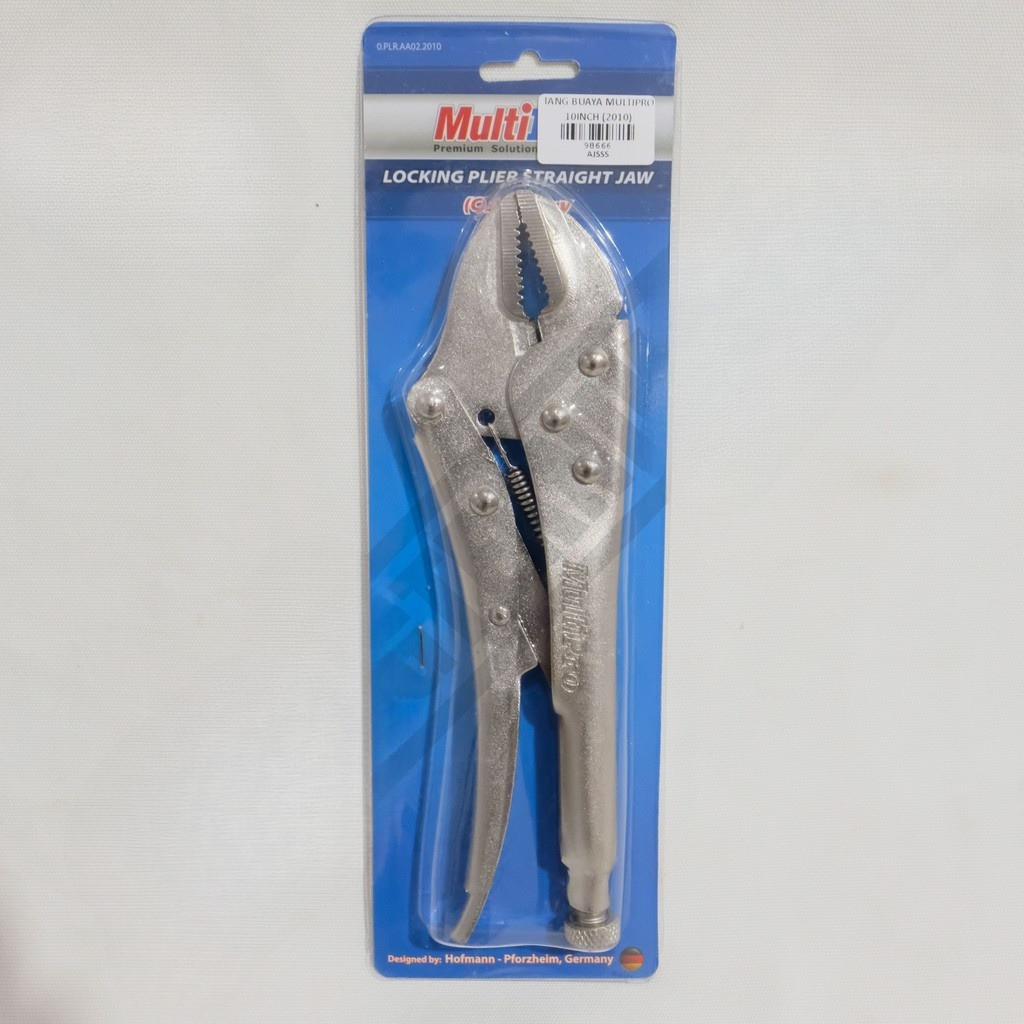 Tang Buaya 10" MULTIPRO Lurus Bengkok / Locking Plier Straight Jaw  - Tang Jepit Buaya MULTIPRO