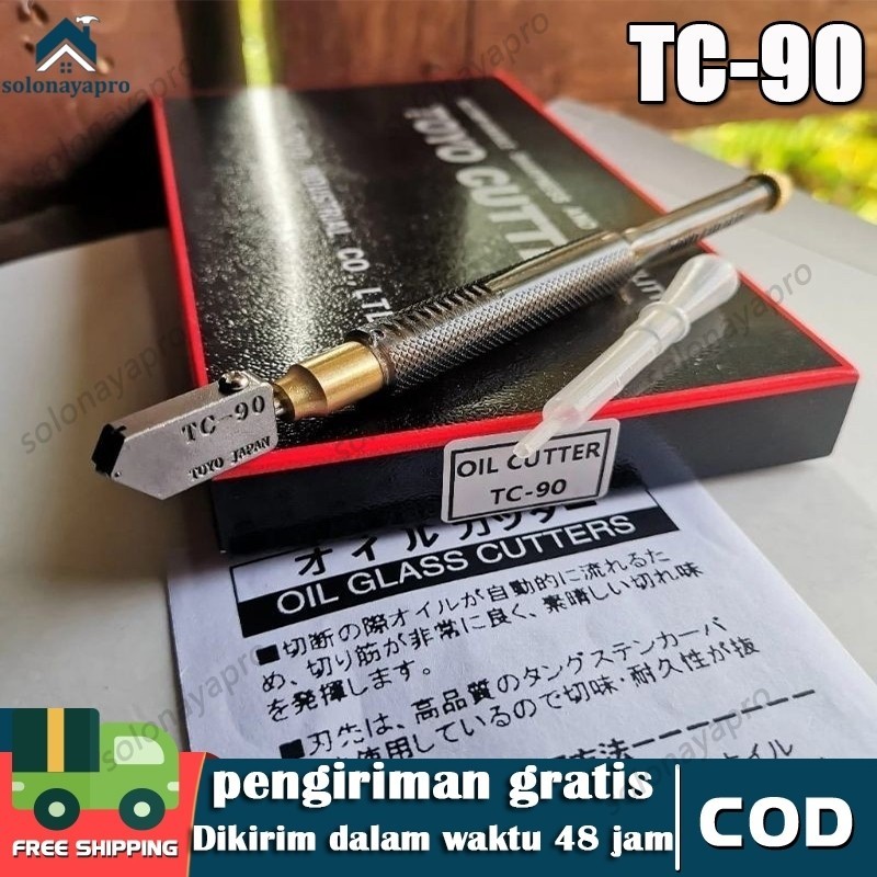 pisau potong kaca toyo tc 90 asli jepang pisau pemotong kaca alat potong kaca alat pemotong kaca ori