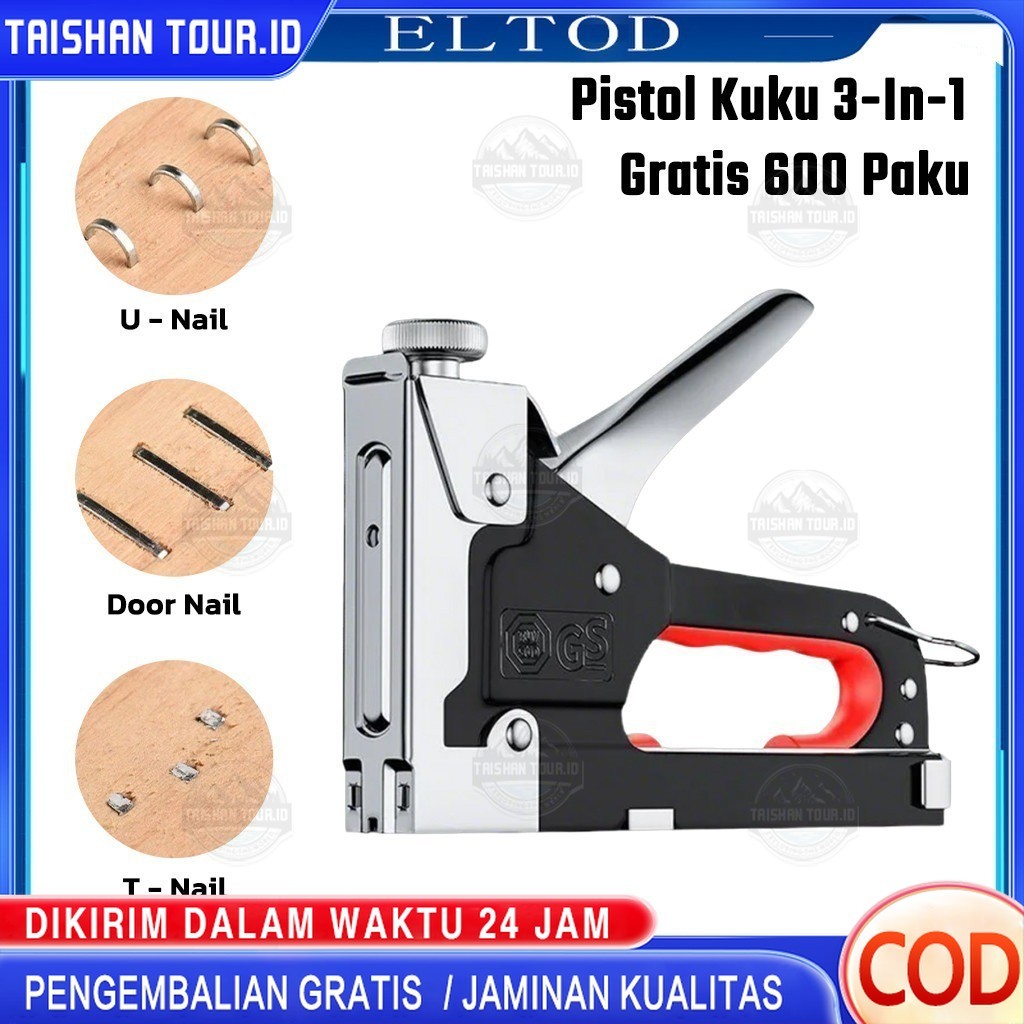 

Gratis 600 paku 3 In 1 Pistol Kuku Pistol Stapler Konstruksi Konstruksi Furnitur DIY Pelapis Pelapis Pistol Stapler Multifungsi Pistol Stapler Dekorasi Rumah Alat Pertukangan