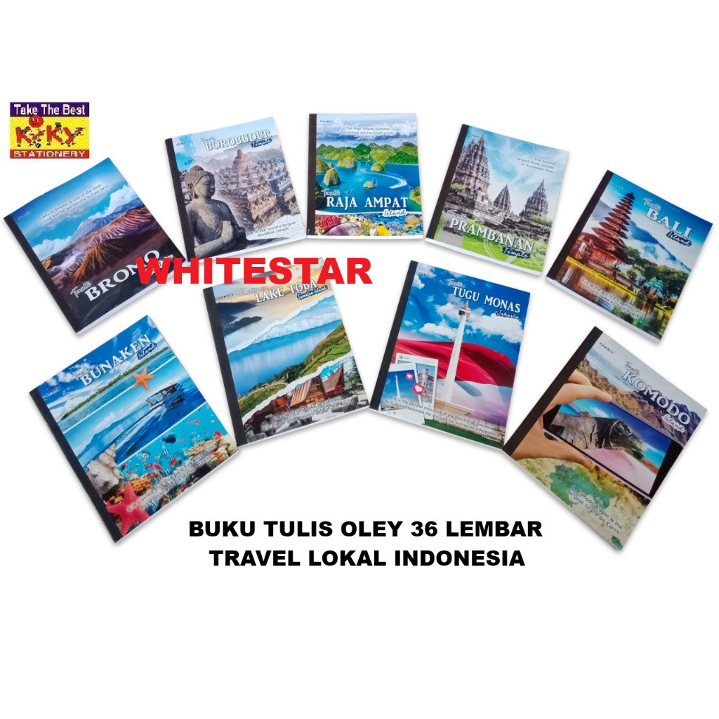

buku tulis garis okey 38 lembar (kiky group) - travel lokal indonesia