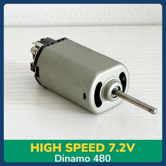 DINAMO ALAT LISTRIK/BOR LISTRIK TIPE 480 POROS PANJANG HIGH RPM 7.2 V