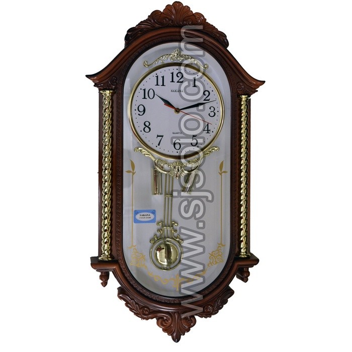 Clock Jam Dinding Rumah Kotak Sakana 322 Jam Bandul Lonceng
