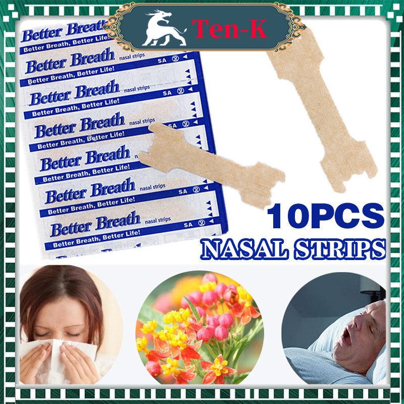 10pcs Nose Strips Nasal Cavity Expansion Tape Plester Hidung Nasal Strips